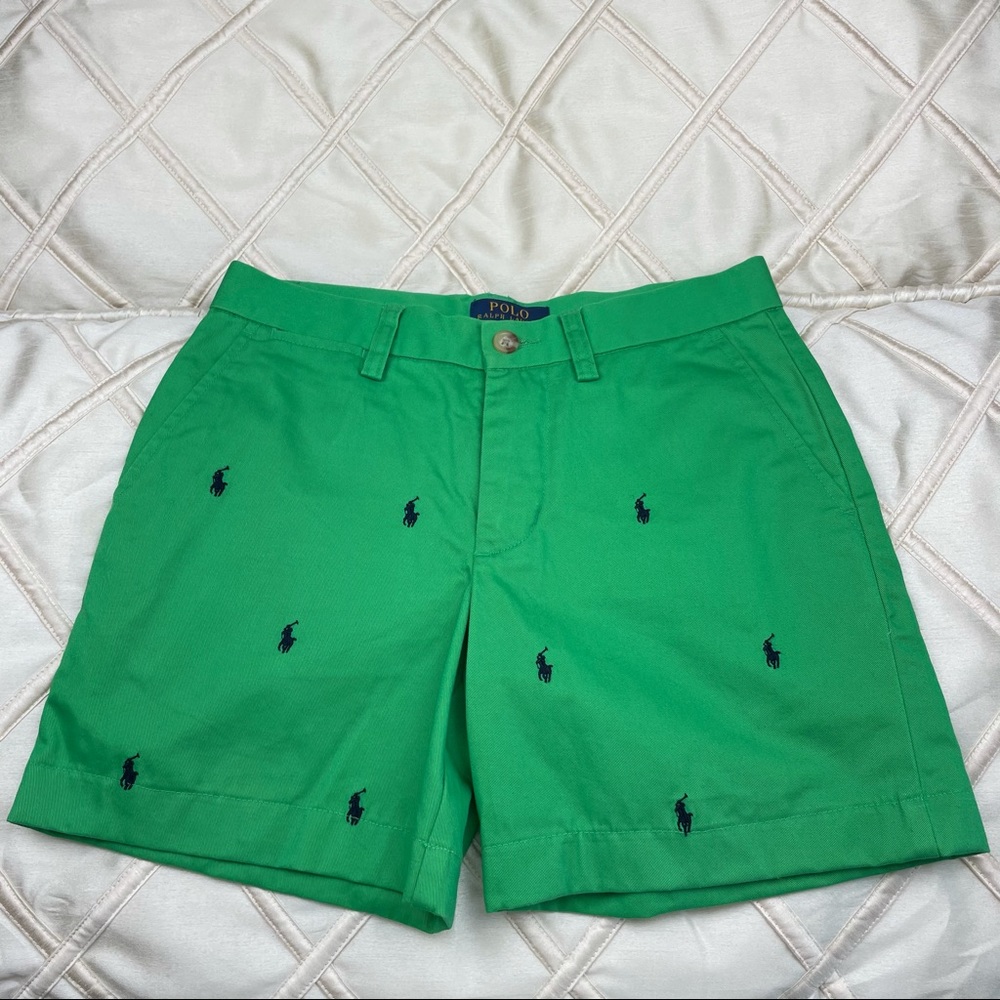 Boys Polo Ralph Lauren Green Pony Allover Short 12